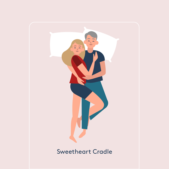 Couple Sleeping in Sweetheart Cradle